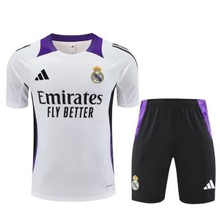 Kit Entrenamiento Real Madrid 2024/25 (blanco con morado y negro)